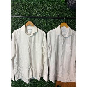 &Collar And Collar White Performance Button Down Long Sleeve Bundle Sz Large